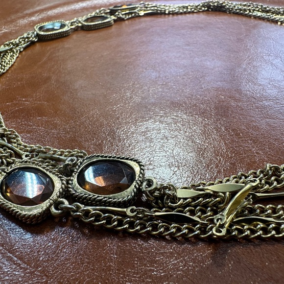 Vintage, Sarah Coventry, Golden embers, three strand, gold tone, chain, stunning - Picture 8 of 14